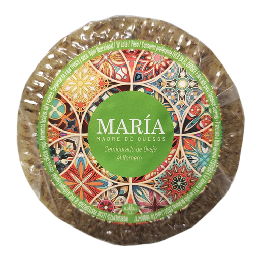 Queso MINI Semicurado de Oveja al Romero - María Madre de Quesos