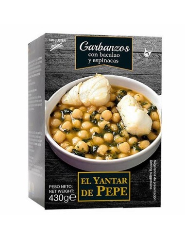 [1490] Garbanzos con bacalao y espinacas El Yantar de Pepe 430 grs