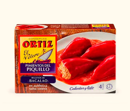 [2498] Pimientos con Bacalao 300g - Ortiz